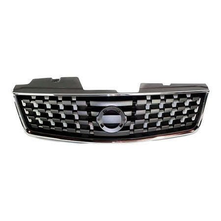 2007-2009 Nissan Sentra Grille Chrome/Black – Front View (NI1200222)