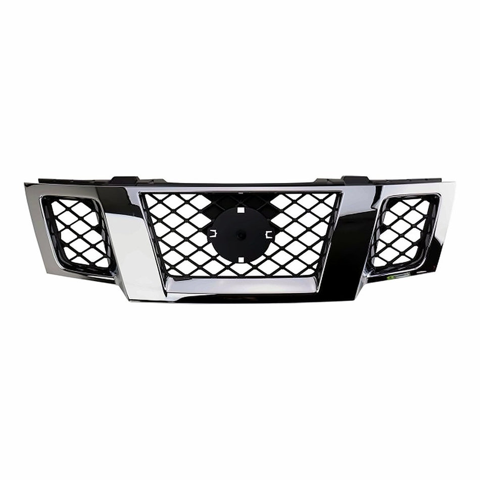 2009-2021 Nissan Frontier Grille Black- Chrome – Front View (NI1200233)