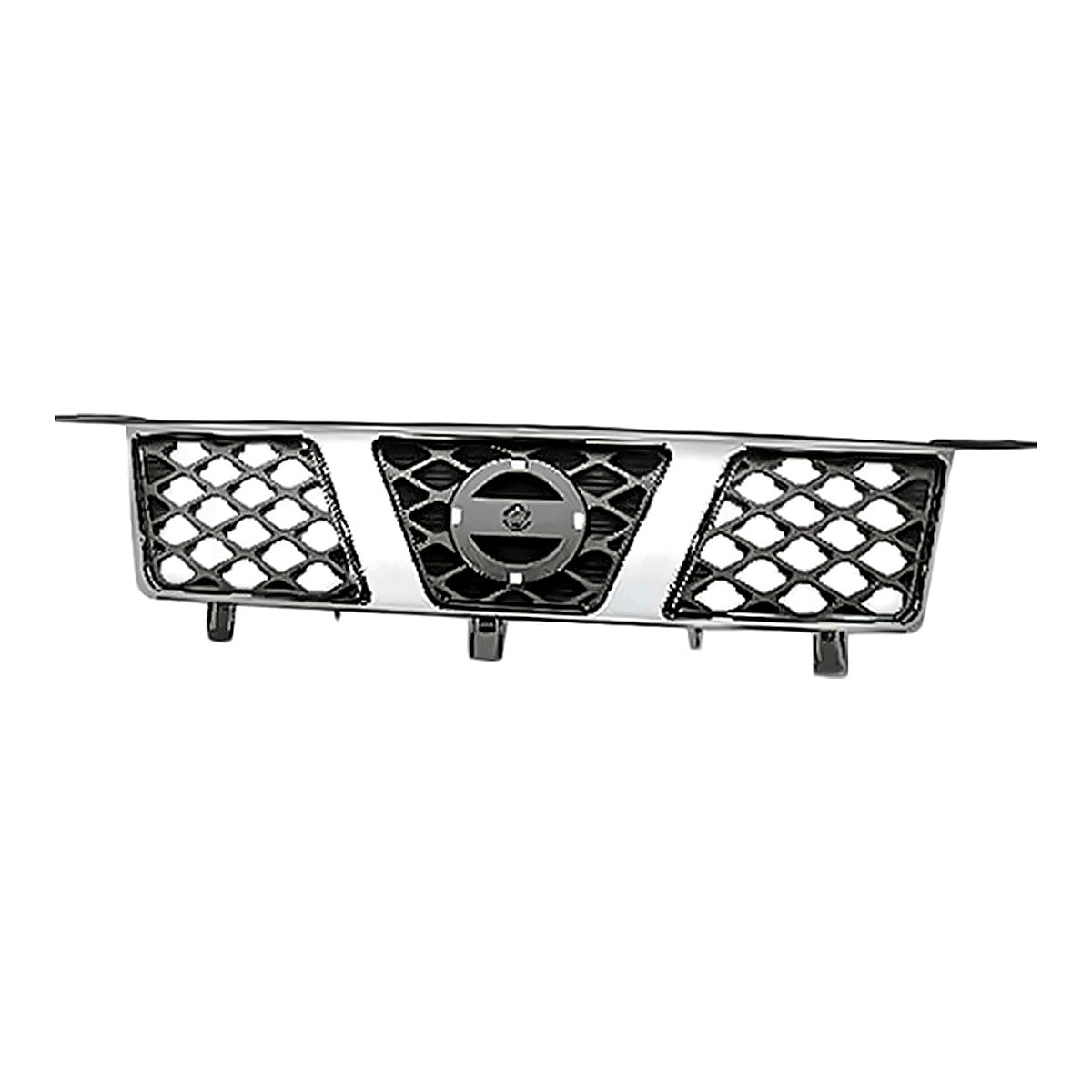 2005-2006 Nissan Xtrail Grille Chrome/Black – Front View (NI1200238)