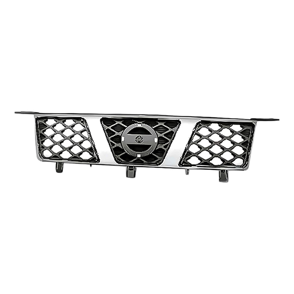2005-2006 Nissan Xtrail Grille Chrome/Black – Front View (NI1200238)