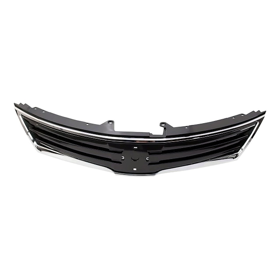 2010-2012 Nissan Versa Grille Gray With Chrome Moulding Exclude 2012 Sdn – Front View (NI1200242)