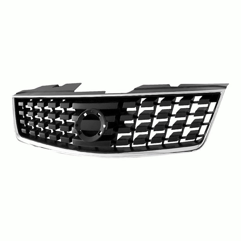 2008-2009 Nissan Sentra Grille Painted Dark Silver/Black With Chrome Frontame 2.0L – Front View (NI1200248)