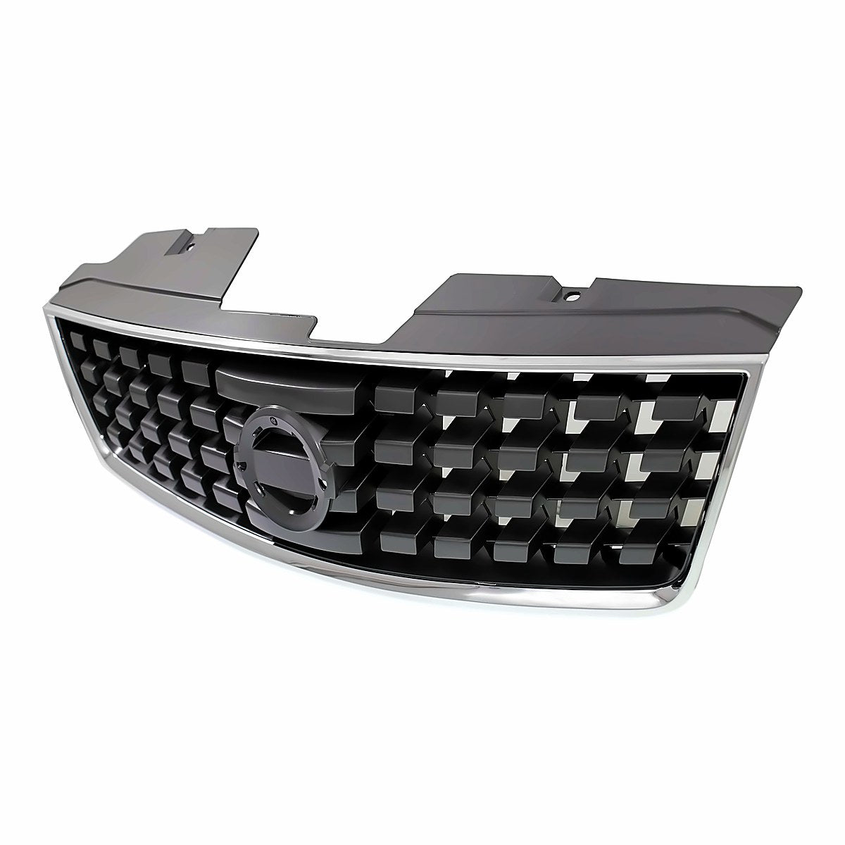 2008-2009 Nissan Sentra Grille Painted Dark Silver/Black With Chrome Frontame 2.0L – Side View (NI1200248)