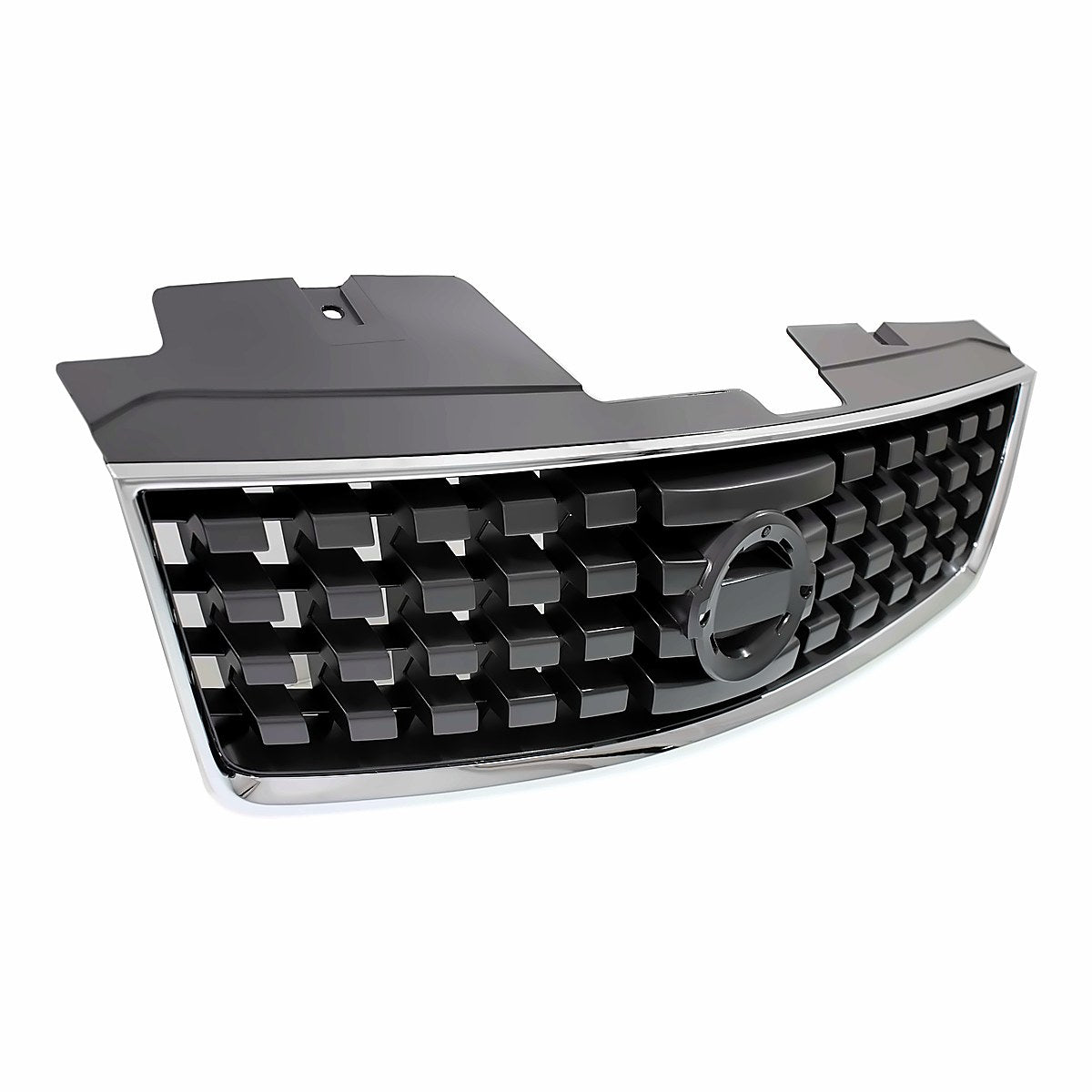 2008-2009 Nissan Sentra Grille Painted Dark Silver/Black With Chrome Frontame 2.0L – Side View (NI1200248)
