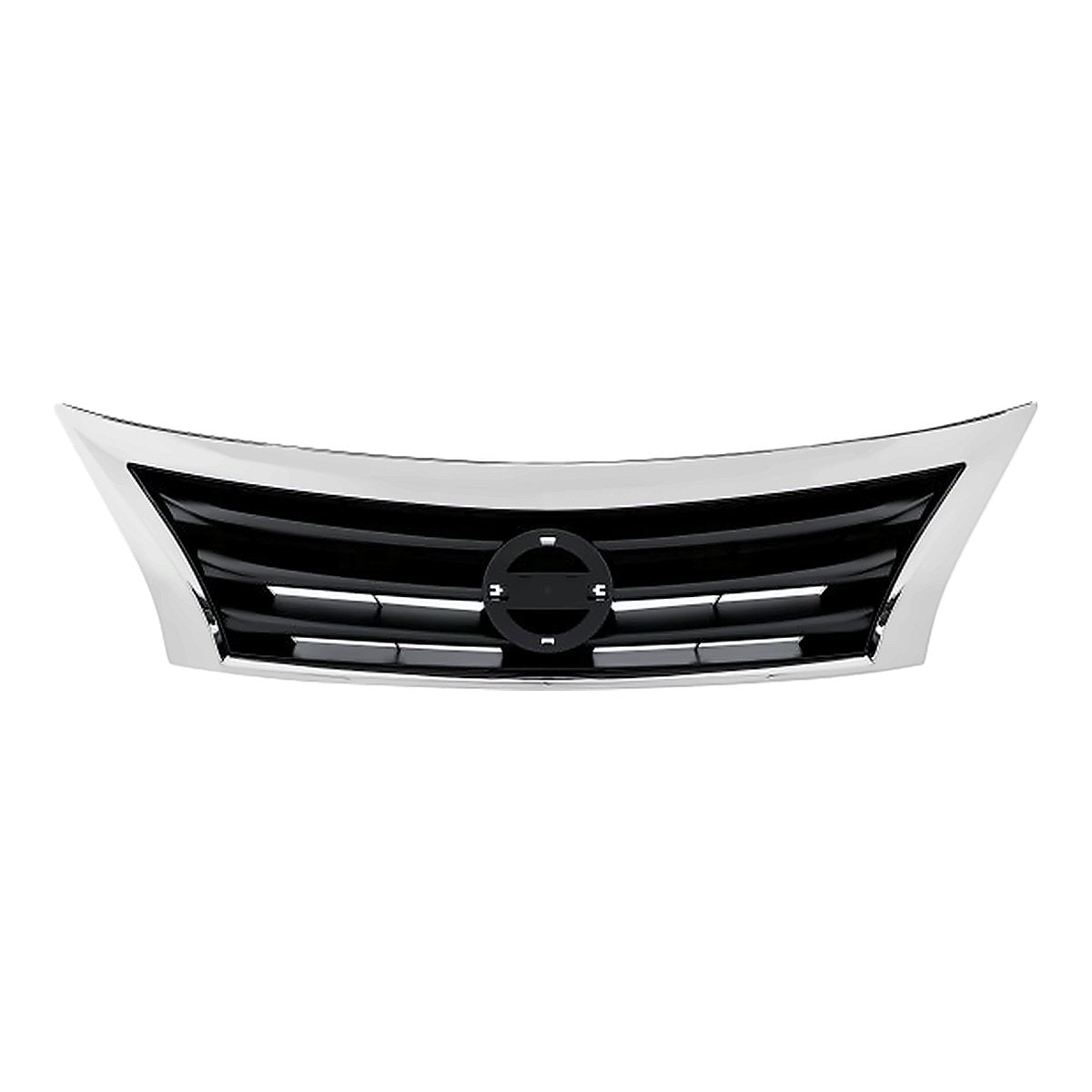 2013-2015 Nissan Altima Grille Black With Chrome Frontame – Front View (NI1200250)
