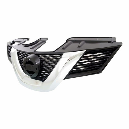 2014-2015 Nissan Rogue Grille Painted Black With Chrome Moulding Without Camera Hole – Side View (NI1200258)