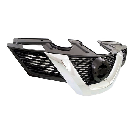 2014-2015 Nissan Rogue Grille Painted Black With Chrome Moulding Without Camera Hole – Side View (NI1200258)