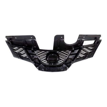 2014-2015 Nissan Rogue Grille Painted Black With Chrome Moulding Without Camera Hole – Back View (NI1200258)