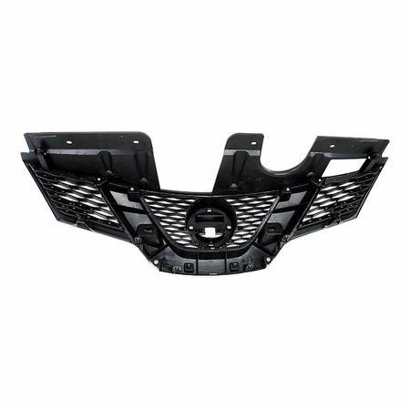 2014-2016 Nissan Rogue Grille Painted Black With Chrome Moulding With Camera Hole – Back View (NI1200259)