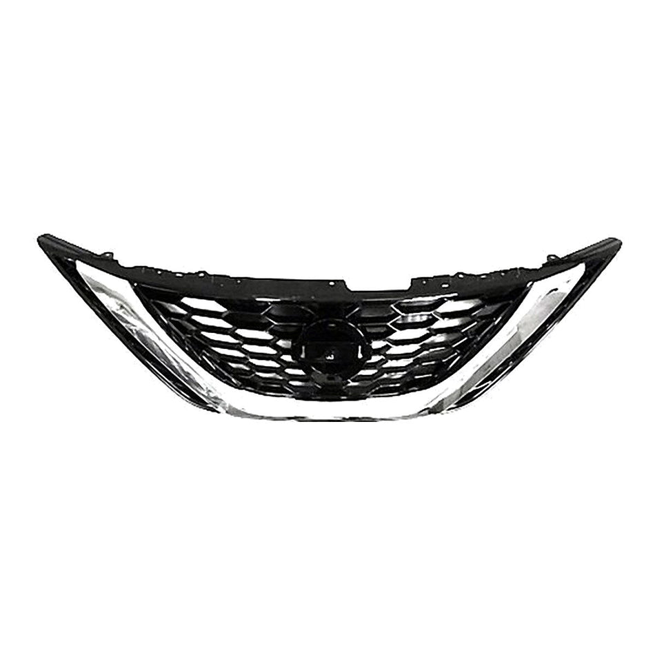 2016-2019 Nissan Sentra Grille Glossy Black With Chrome Exclude Nismo – NI1200279