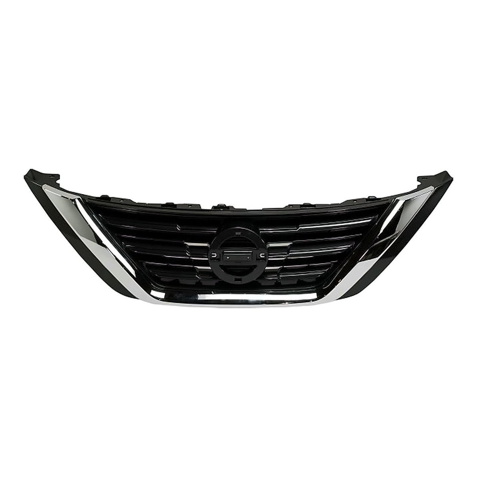 2016-2018 Nissan Altima Grille Upper Ptd Silver Gray With Chrome Moulding – Front View (NI1200283)