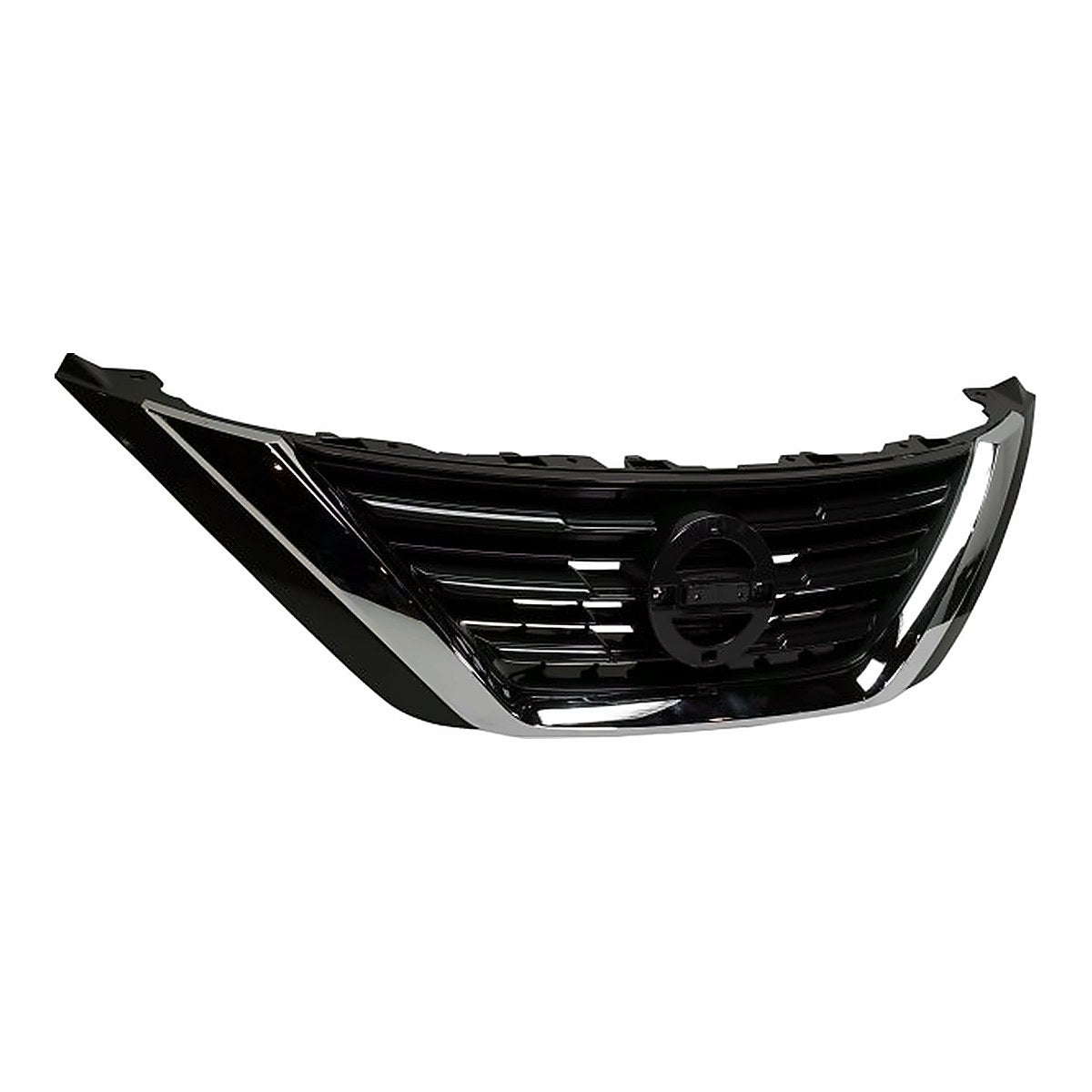 2016-2018 Nissan Altima Grille Upper Ptd Silver Gray With Chrome Moulding – Side View (NI1200283)