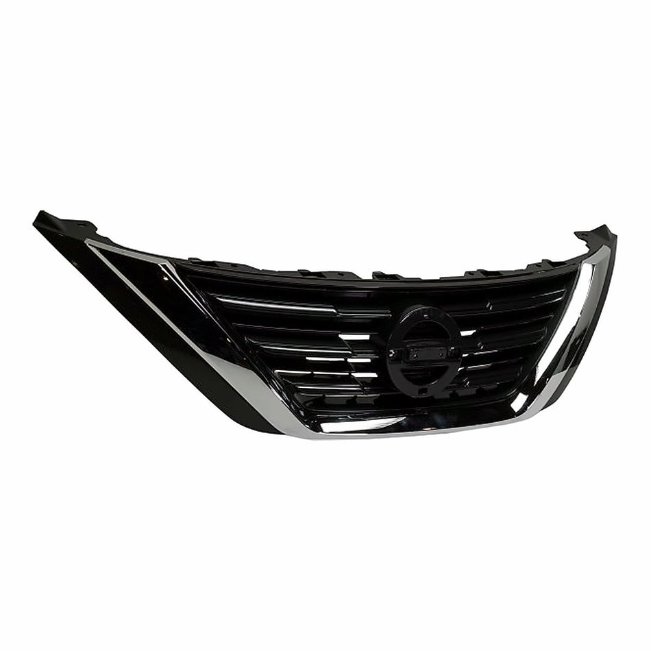 2016-2018 Nissan Altima Grille Upper Ptd Silver Gray With Chrome Moulding – Side View (NI1200283)