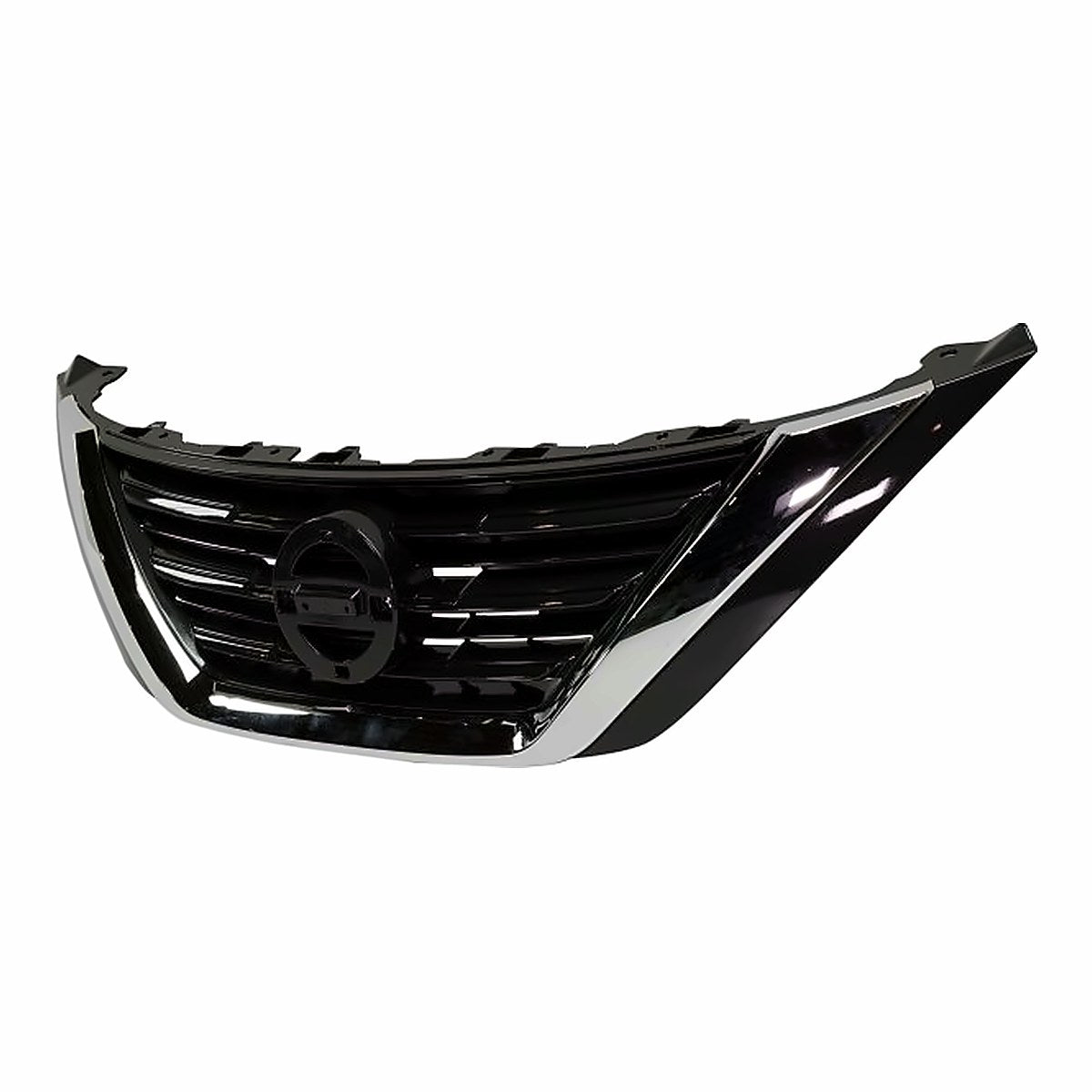 2016-2018 Nissan Altima Grille Upper Ptd Silver Gray With Chrome Moulding – Side View (NI1200283)