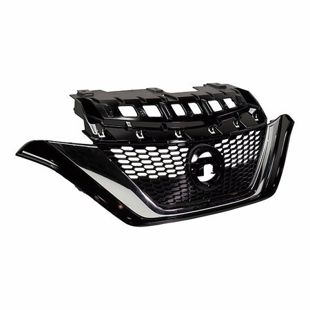 2017-2019 Nissan Versa_Hatchback Grille Ptd Black With Chrome Moulding – Side View (NI1200290)