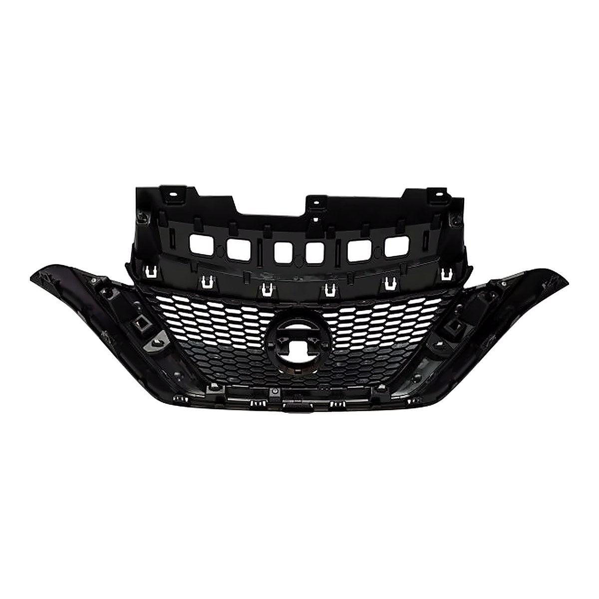 2017-2019 Nissan Versa_Hatchback Grille Ptd Black With Chrome Moulding – Back View (NI1200290)
