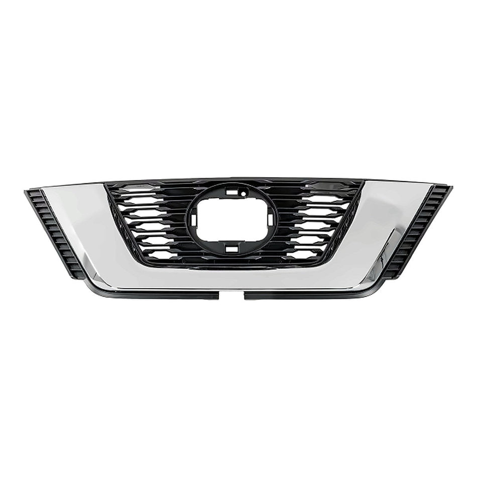 2018-2020 Nissan Rogue Grille Chrome/Textured Black For Use With Camera – Front View (NI1200291)