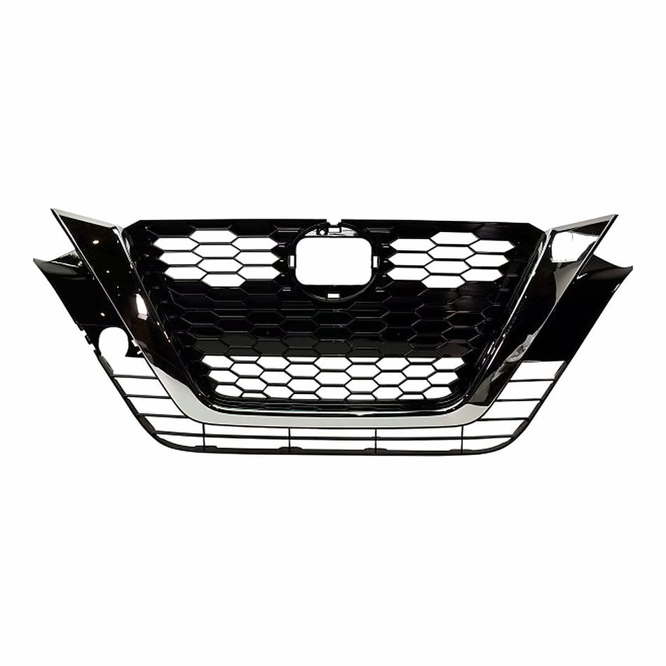 2019-2021 Nissan Altima Grille Ptd Black With Chrome Moulding With Camera Platinum/Edition One Model – Front View (NI1200294)