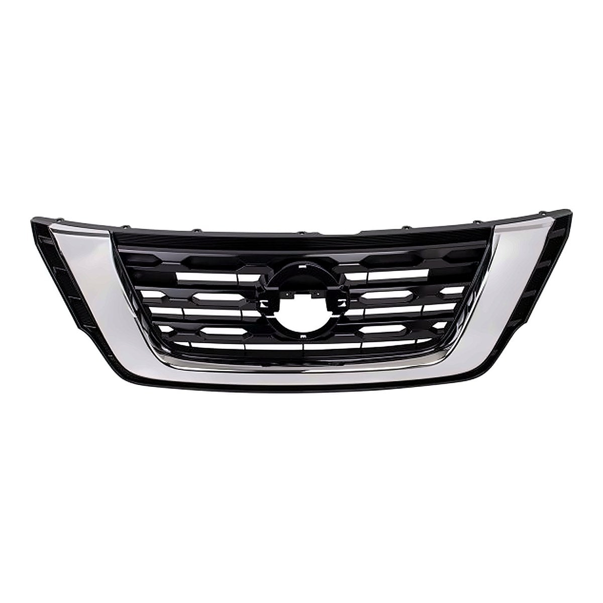 2017-2020 Nissan Pathfinder Grille Ptd Silver-Black Without Surearound View – Front View (NI1200296)