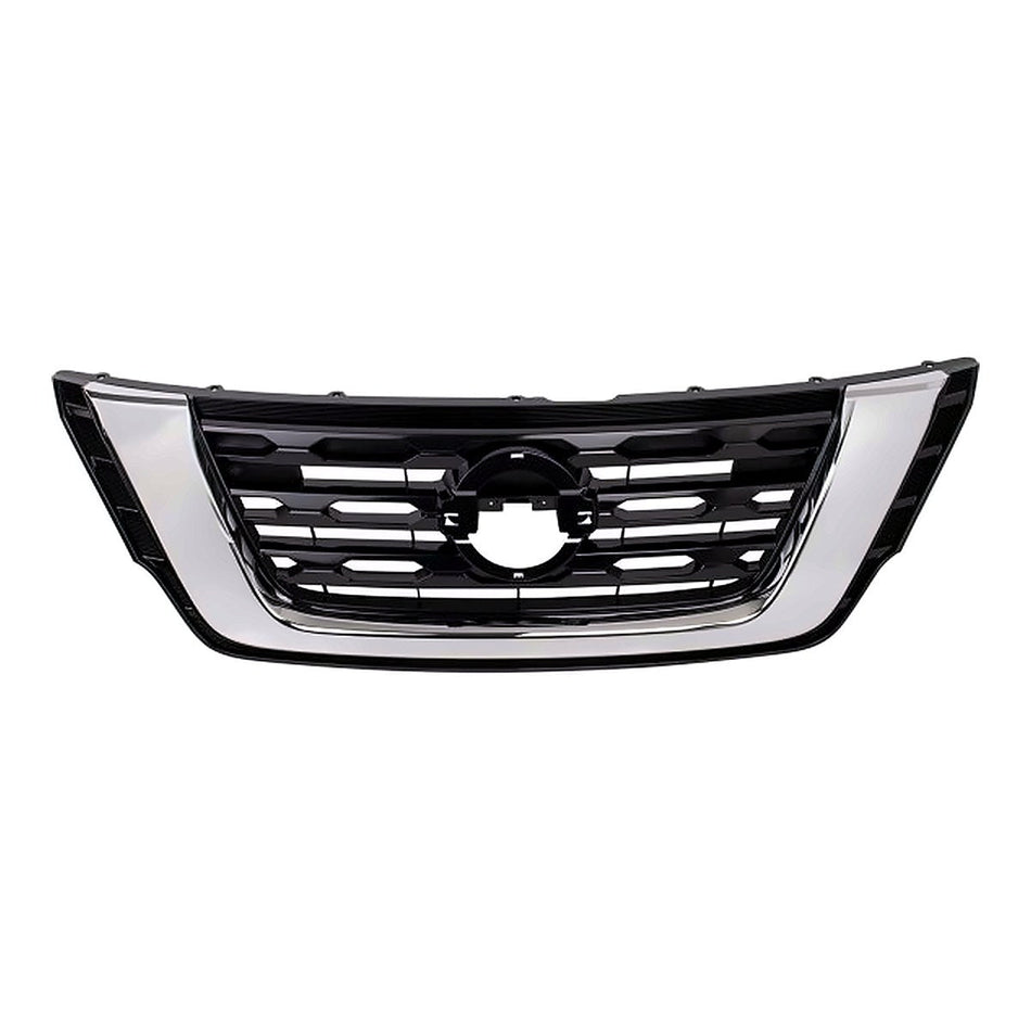 2017-2020 Nissan Pathfinder Grille Ptd Silver-Black Without Surearound View – Front View (NI1200296)