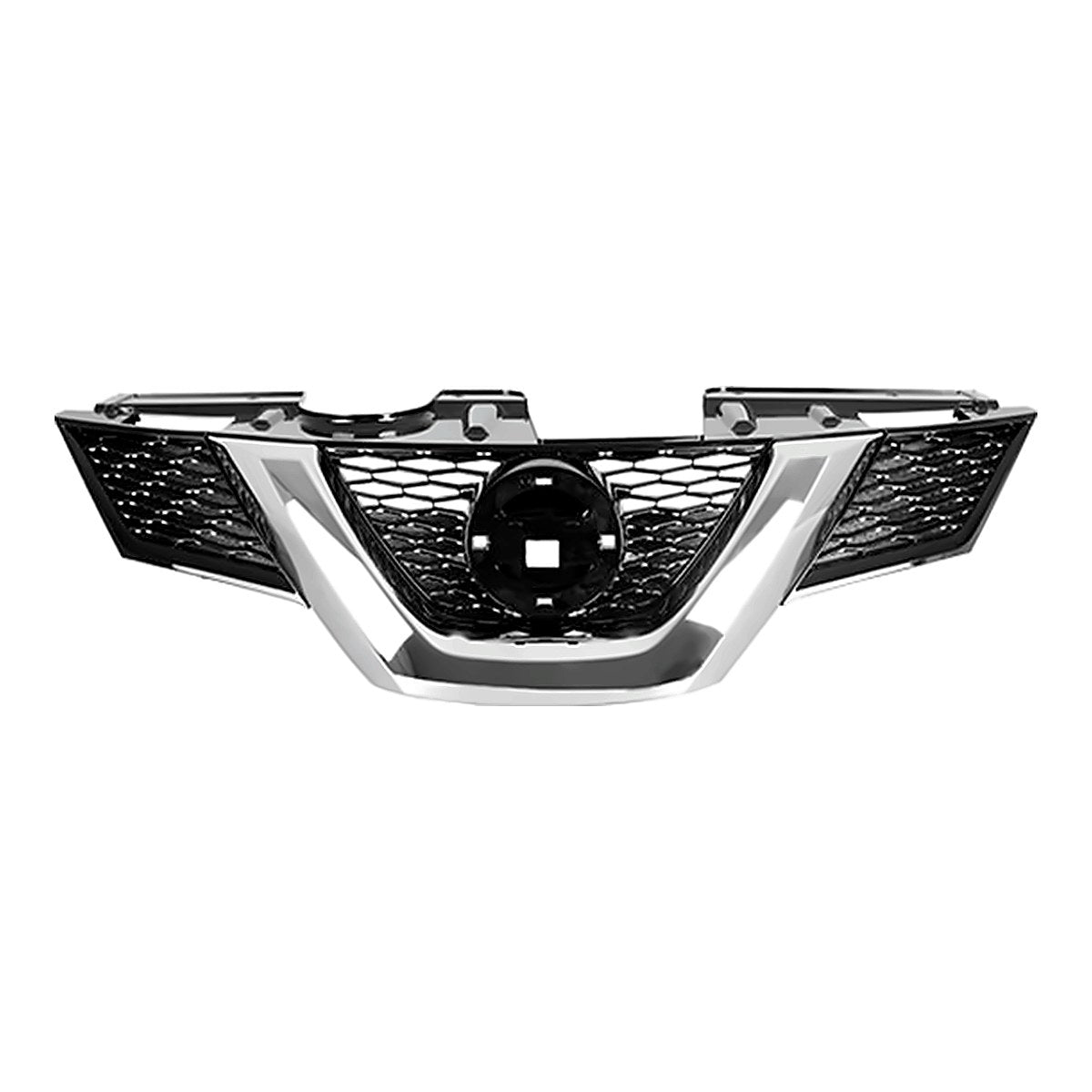 2015-2016 Nissan Rogue Grille Lower Ptd Black With Camera Hole Korea Built – Front View (NI1200305)