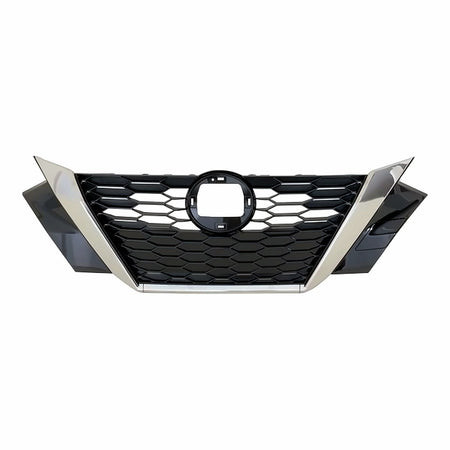 2020-2023 Nissan Sentra Grille Bright Black Dark Chrome Without Camera With Tow Cover Sr Model – Front View (NI1200317)