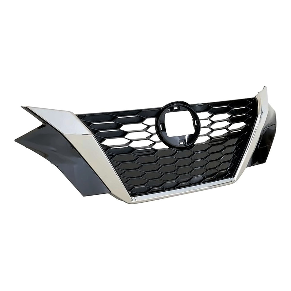 2020-2023 Nissan Sentra Grille Bright Black Dark Chrome Without Camera With Tow Cover Sr Model – Side View (NI1200317)
