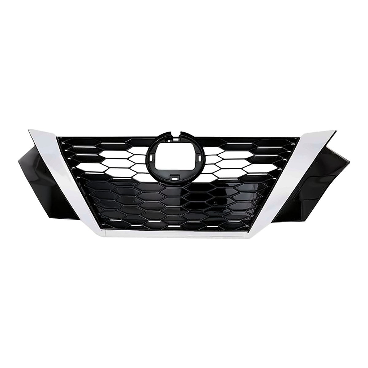 2020-2023 Nissan Sentra Grille Bright Black Dark Chrome With Camera/Tow Cover Sr Model – Front View (NI1200318)