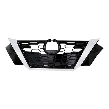 2020-2023 Nissan Sentra Grille Bright Black Dark Chrome With Camera/Tow Cover Sr Model – Front View (NI1200318)