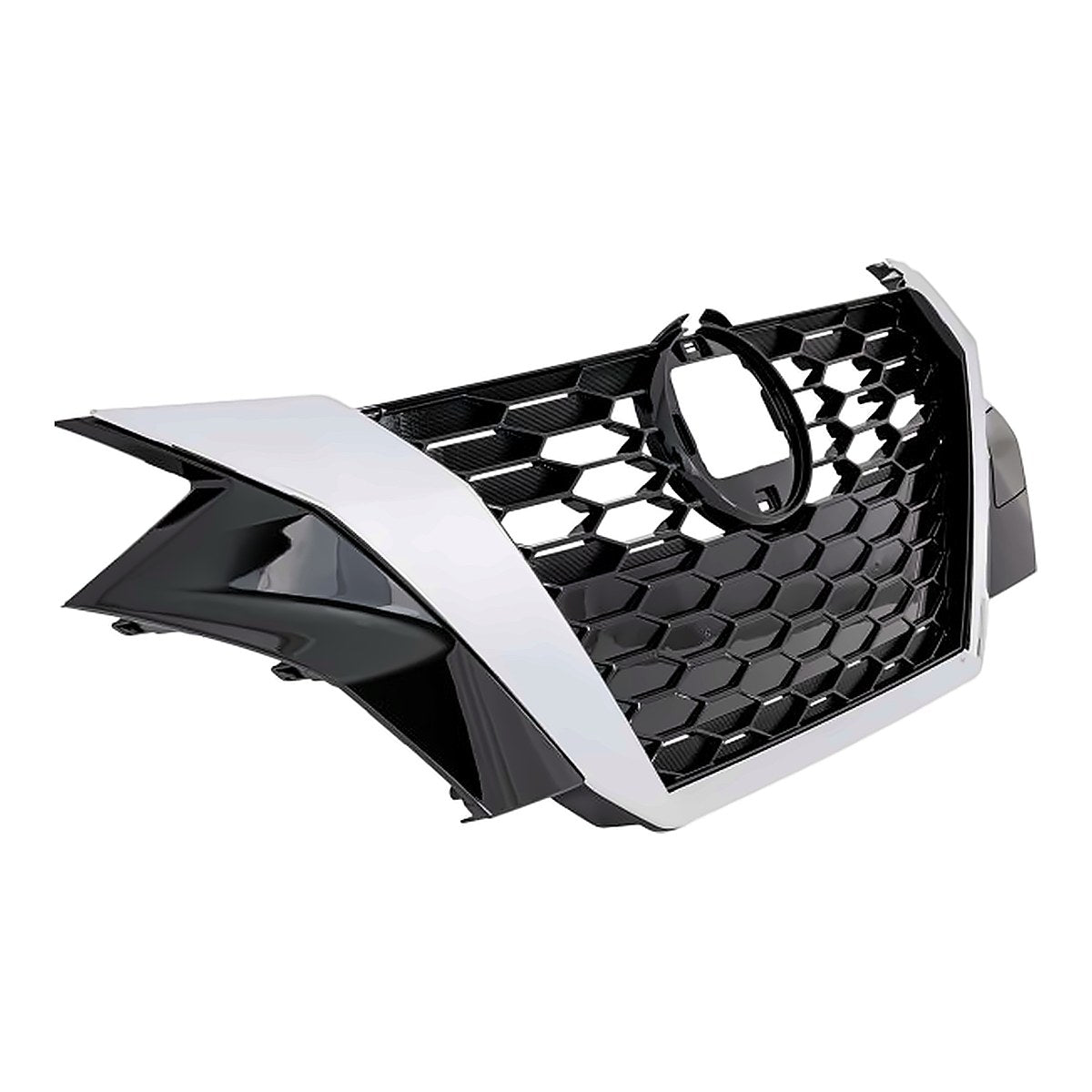 2020-2023 Nissan Sentra Grille Bright Black Dark Chrome With Camera/Tow Cover Sr Model – Side View (NI1200318)
