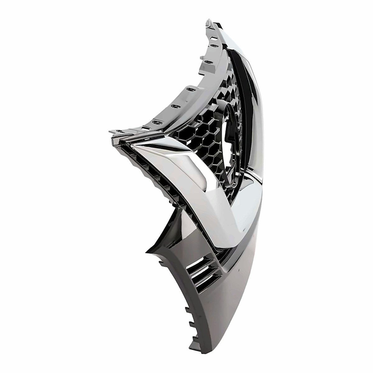 2020-2023 Nissan Qashqai Grille Front Bright Black With Chrome Molding/Camera Sl Models – Side View (NI1200319)
