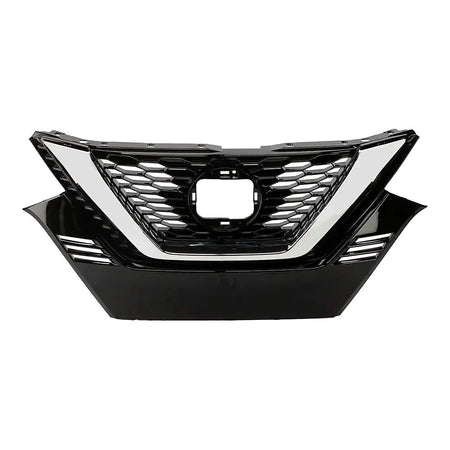 2020-2023 Nissan Qashqai Grille Front Bright Black With Chrome Molding Without Camera S/Sv Models – Front View (NI1200320)