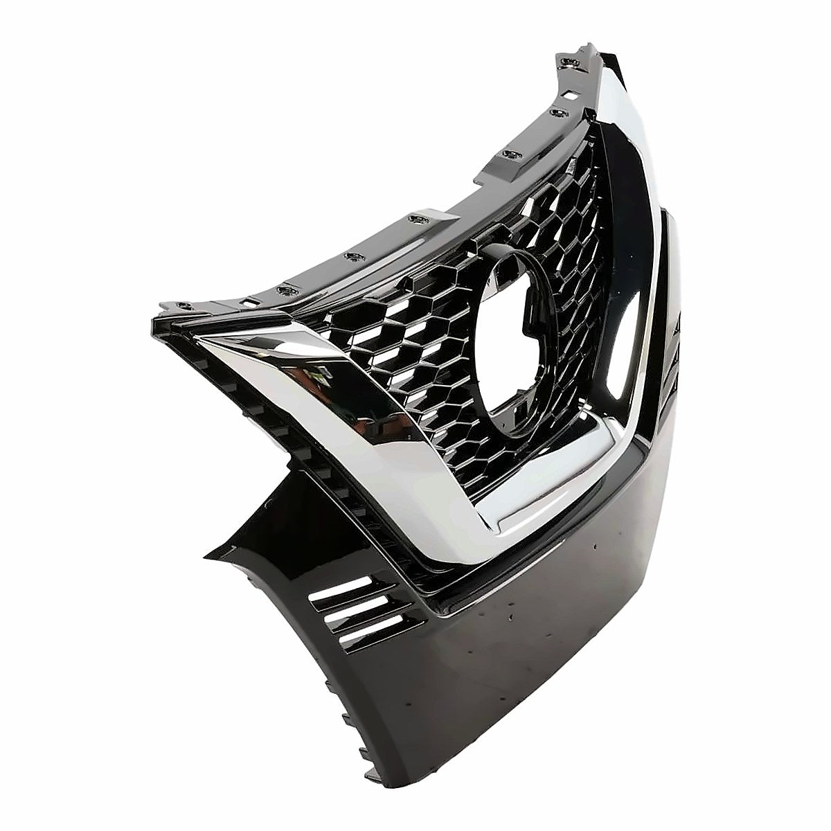 2020-2023 Nissan Qashqai Grille Front Bright Black With Chrome Molding Without Camera S/Sv Models – Side View (NI1200320)