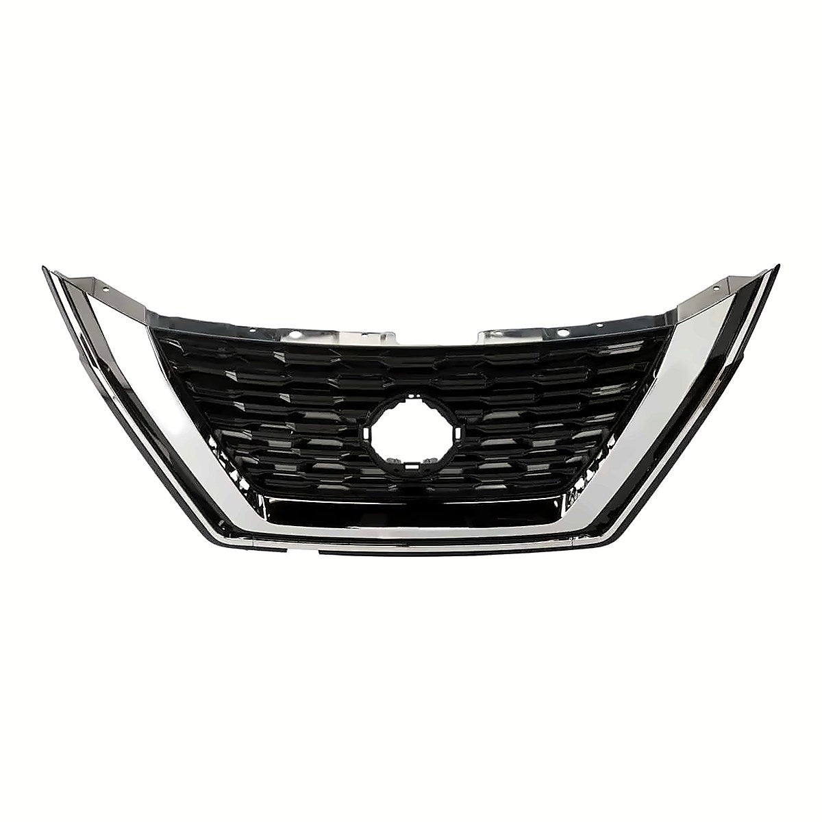 2021-2023 Nissan Rogue Grille Front Gloss Black With Chrome Molding Without Camera Us Built – Front View (NI1200322)