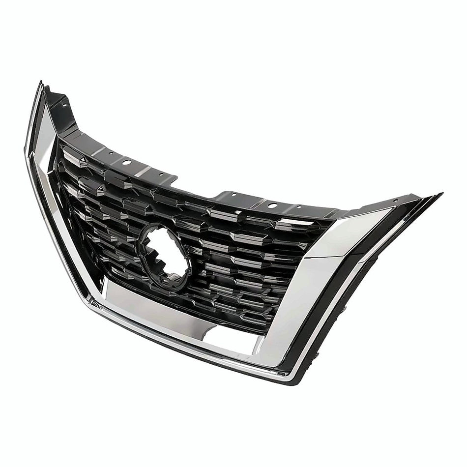2021-2023 Nissan Rogue Grille Front Gloss Black With Chrome Molding Without Camera Us Built – Side View (NI1200322)