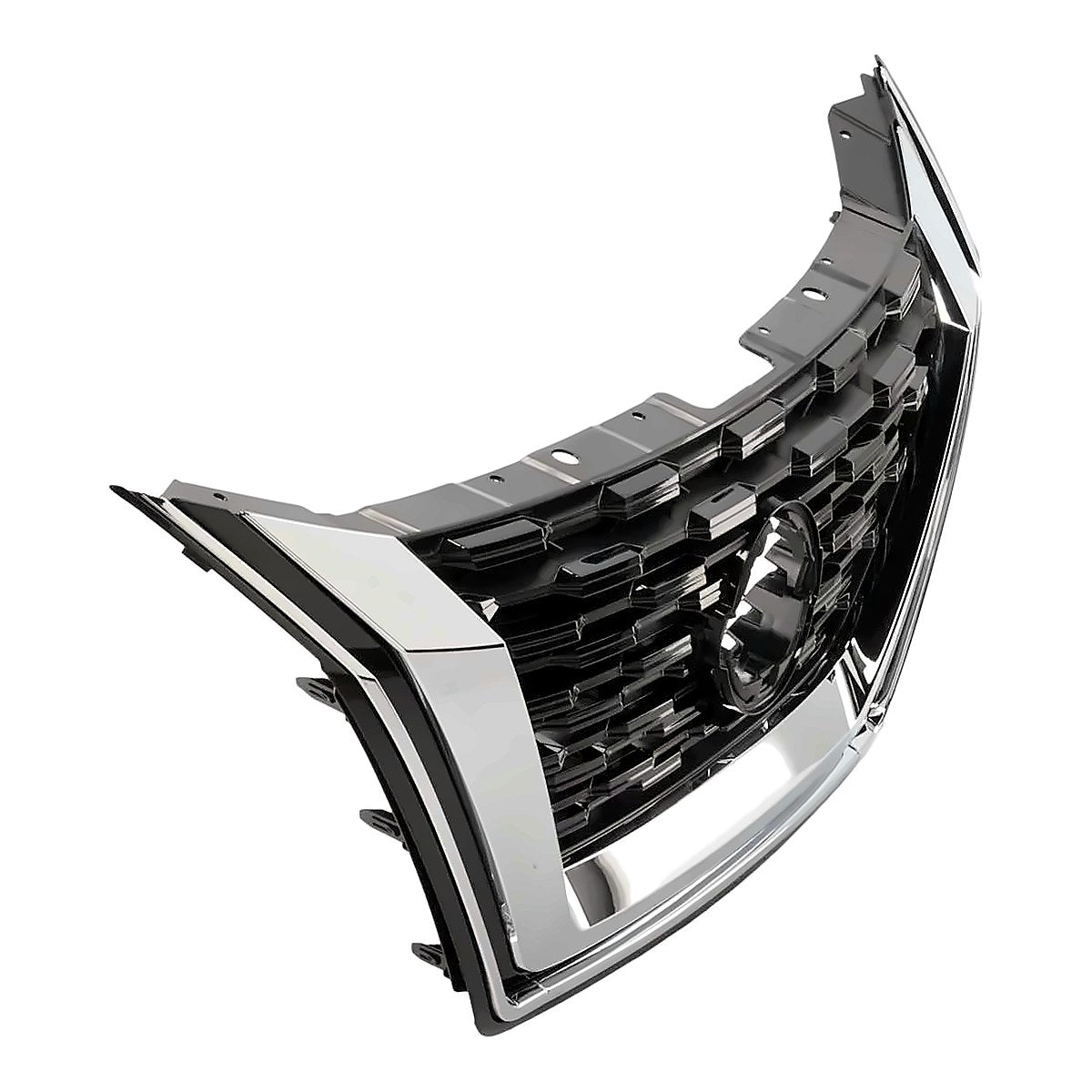 2021-2023 Nissan Rogue Grille Front Gloss Black With Chrome Molding Without Camera Us Built – Side View (NI1200322)