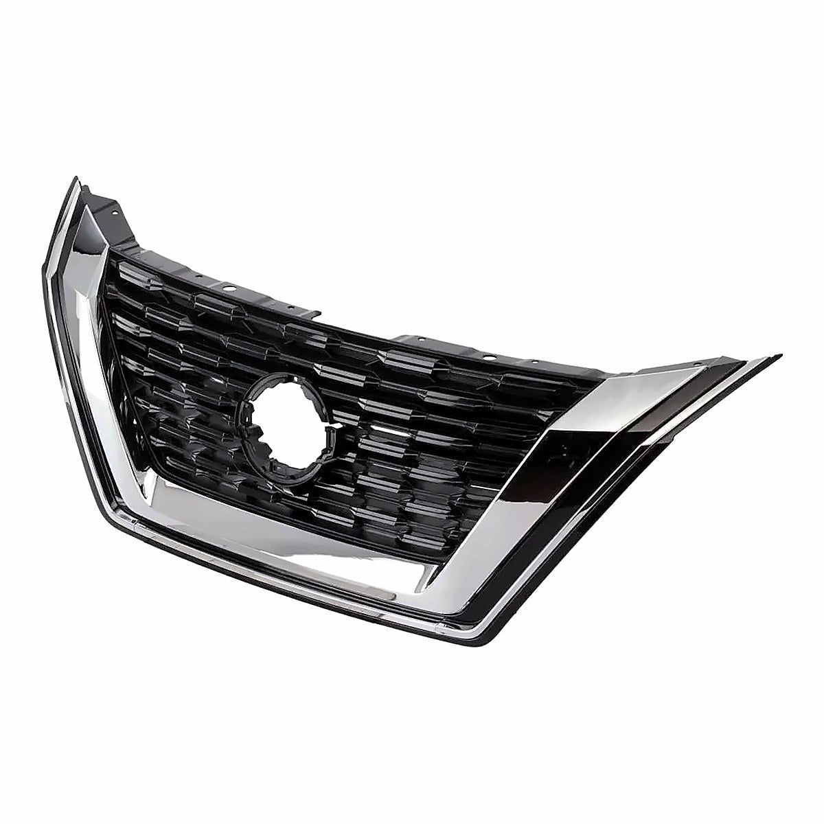 2021-2023 Nissan Rogue Grille Front Gloss Black With Chrome Molding Without Camera Japan Built – Side View (NI1200329)