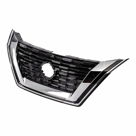 2021-2023 Nissan Rogue Grille Front Gloss Black With Chrome Molding Without Camera Japan Built – Side View (NI1200329)