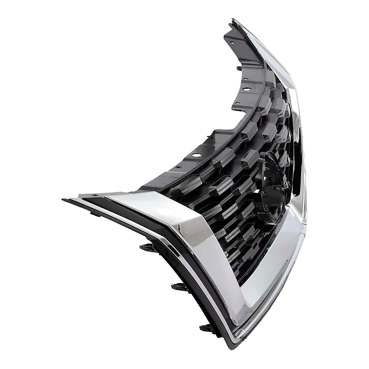2021-2023 Nissan Rogue Grille Front Gloss Black With Chrome Molding Without Camera Japan Built – Side View (NI1200329)