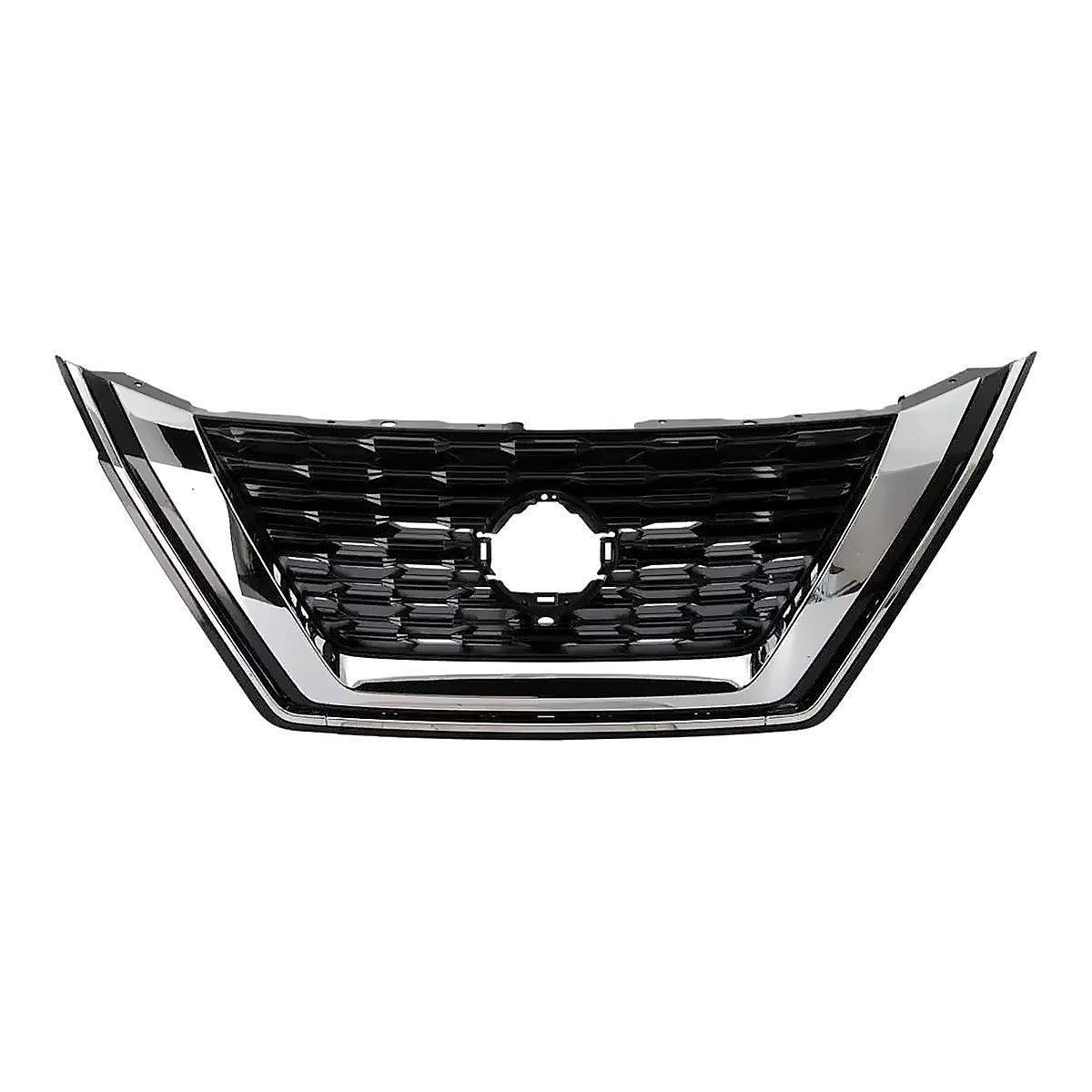 2021-2023 Nissan Rogue Grille Front Gloss Black With Chrome Molding /Camera Japan Built – Front View (NI1200330)