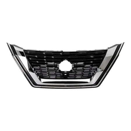 2021-2023 Nissan Rogue Grille Front Gloss Black With Chrome Molding /Camera Japan Built – Front View (NI1200330)