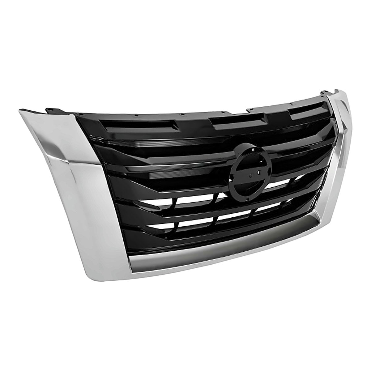 2022-2025 Nissan Pathfinder Grille Front Ptd Black With Chrome Outer Molding Exclude 23-24 Rock Greek Models – Side View (NI1200331)
