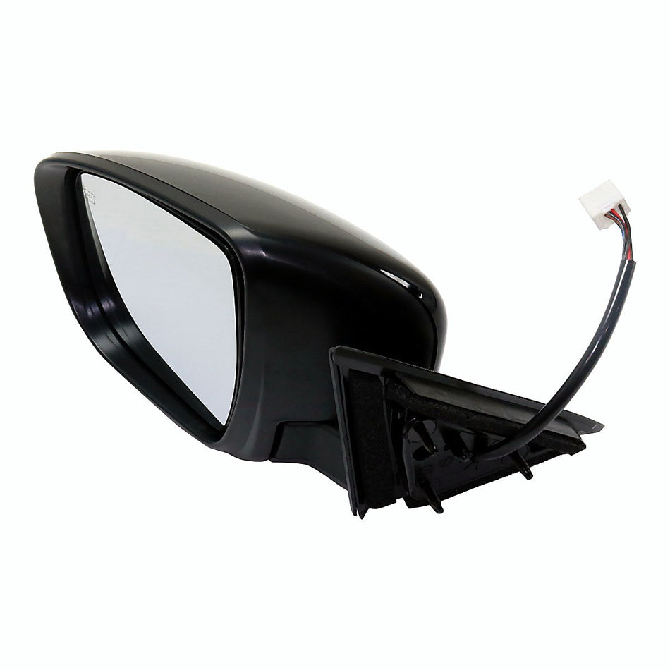 2017-2019 Nissan Rogue Hybrid Door Mirror Driver Side - side angle, Part NI1320287