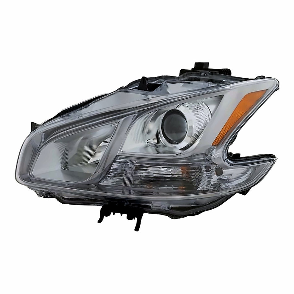 2009-2014 Nissan Maxima Headlight Driver Side Xenon Exclude 11-13 Sport Pkg – Front View (NI2502186)