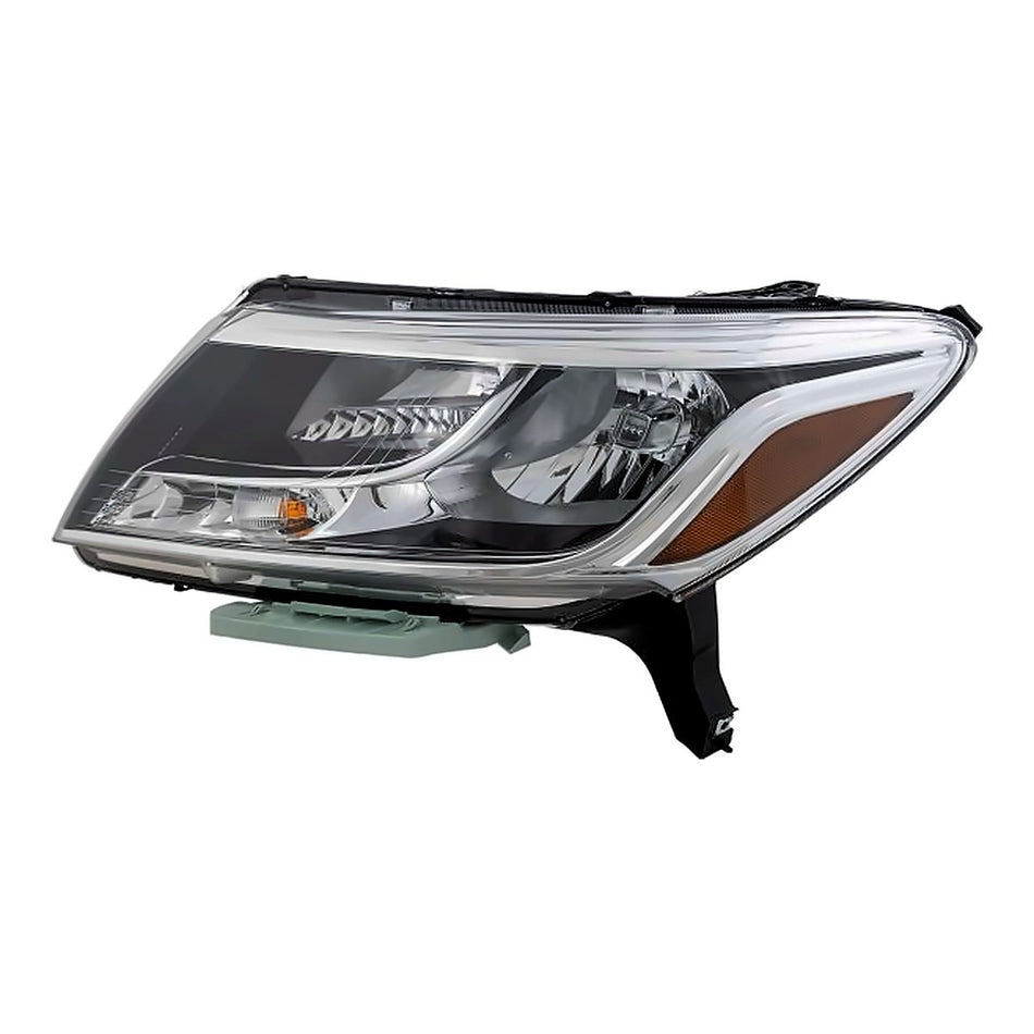 2013-2016 Nissan Pathfinder Headlight Driver Side Halogen Chrome Bezel – Side View (NI2502221)
