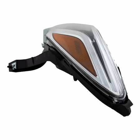 2013-2016 Nissan Pathfinder Headlight Driver Side Halogen Chrome Bezel – Close-Up View (NI2502221)