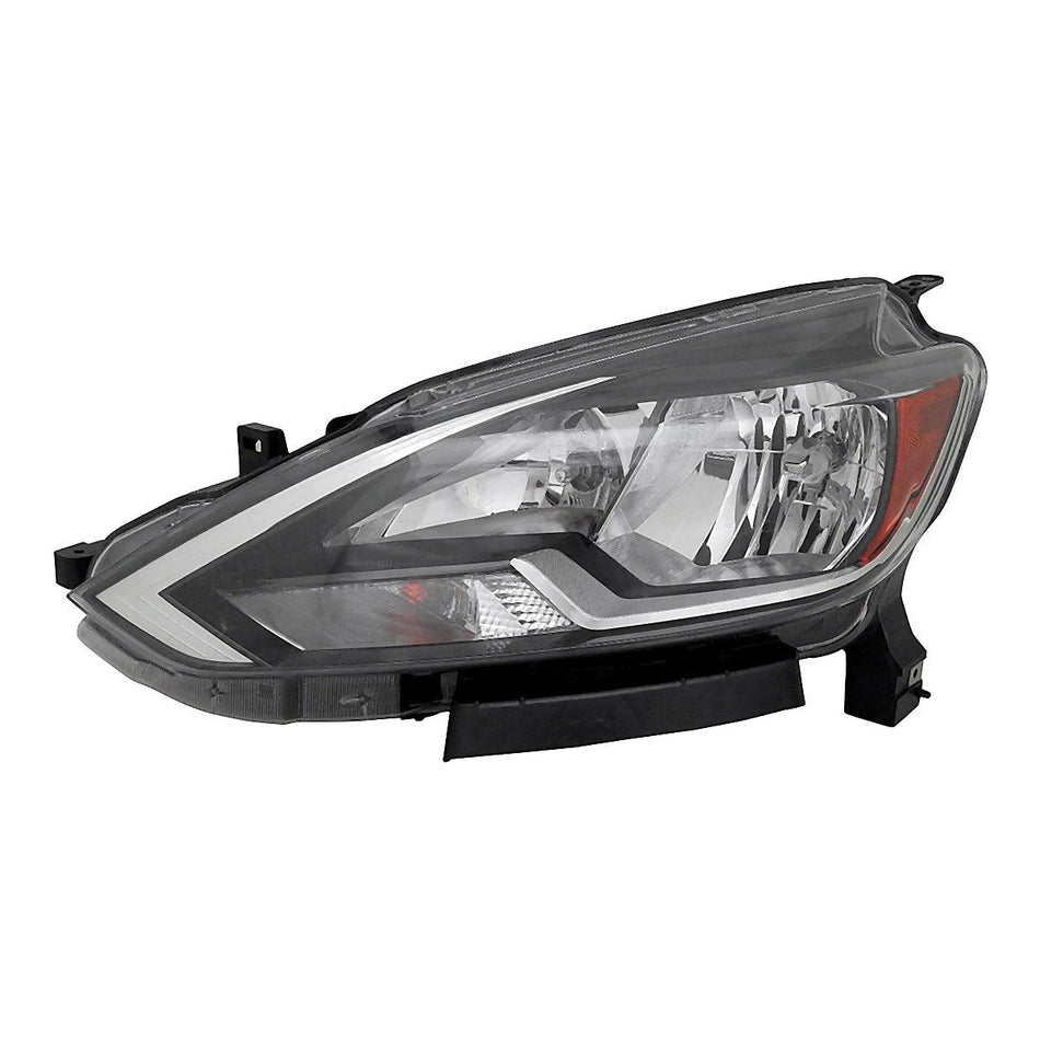 Front View - 2016-2019 Nissan Sentra Halogen Headlight Assembly Driver Side LH High Quality NI2502244