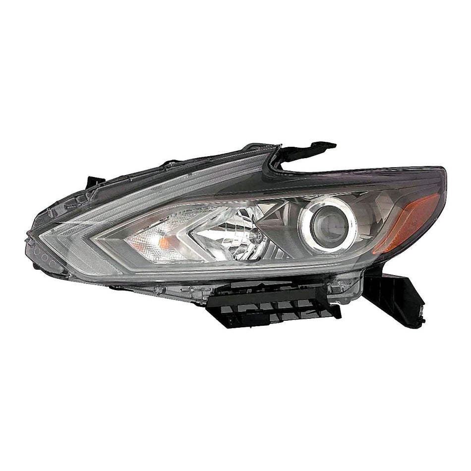2016-2018 Nissan Altima Headlight Driver Side Halogen With Black Bezel Without Led Daytime Running Light – NI2502249