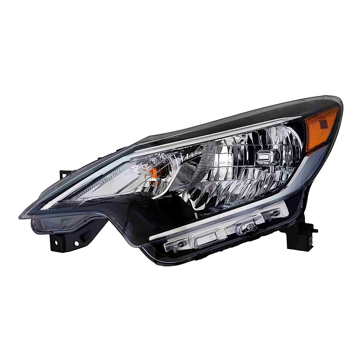 2017-2019 Nissan Versa_Hatchback Headlight Driver Side Halogen With Black Bezel – Front View (NI2502257)