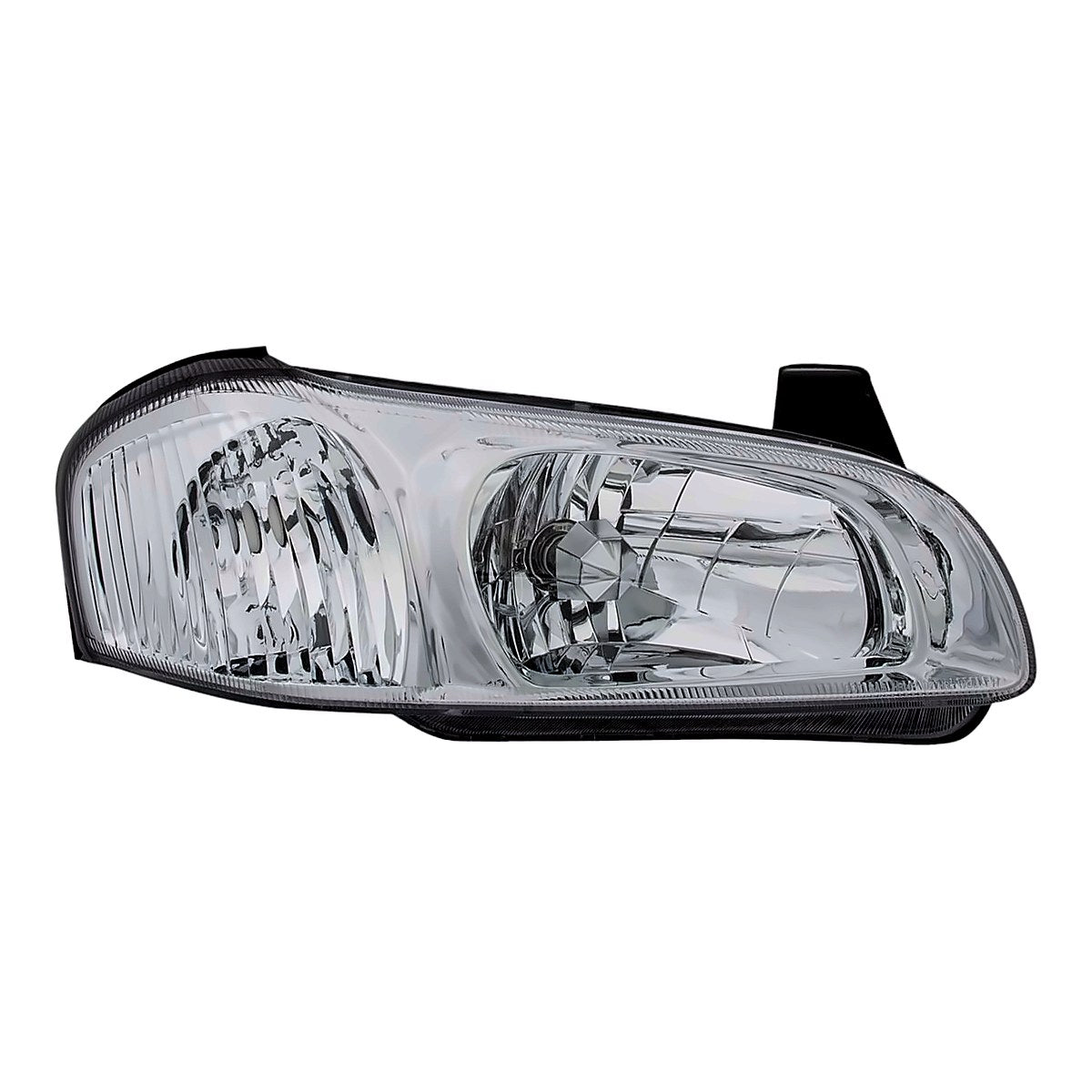 2000 Nissan Maxima Headlight Passenger Side With Chrome Bezel – Front View (NI2503128)